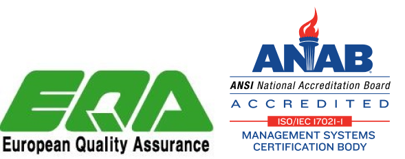 EQA / ANAB 認證的 ISO/IEC 27001 認證標誌